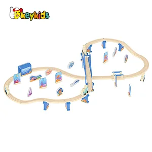 Hot Selling Simulated Mini Train Track Set Wooden Train Track Toys For Kids W04C257