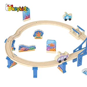 Hot Selling Simulated Mini Train Track Set Wooden Train Track Toys For Kids W04C257